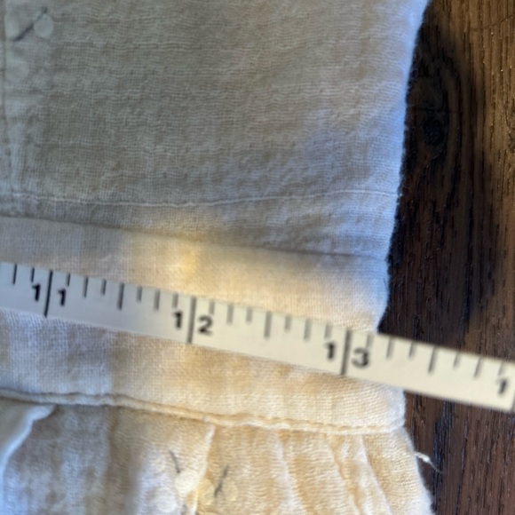 Beige Embroidered Wide Leg Jumpsuit, Cottagecore Boho Floral Romper - Picture 11 of 13